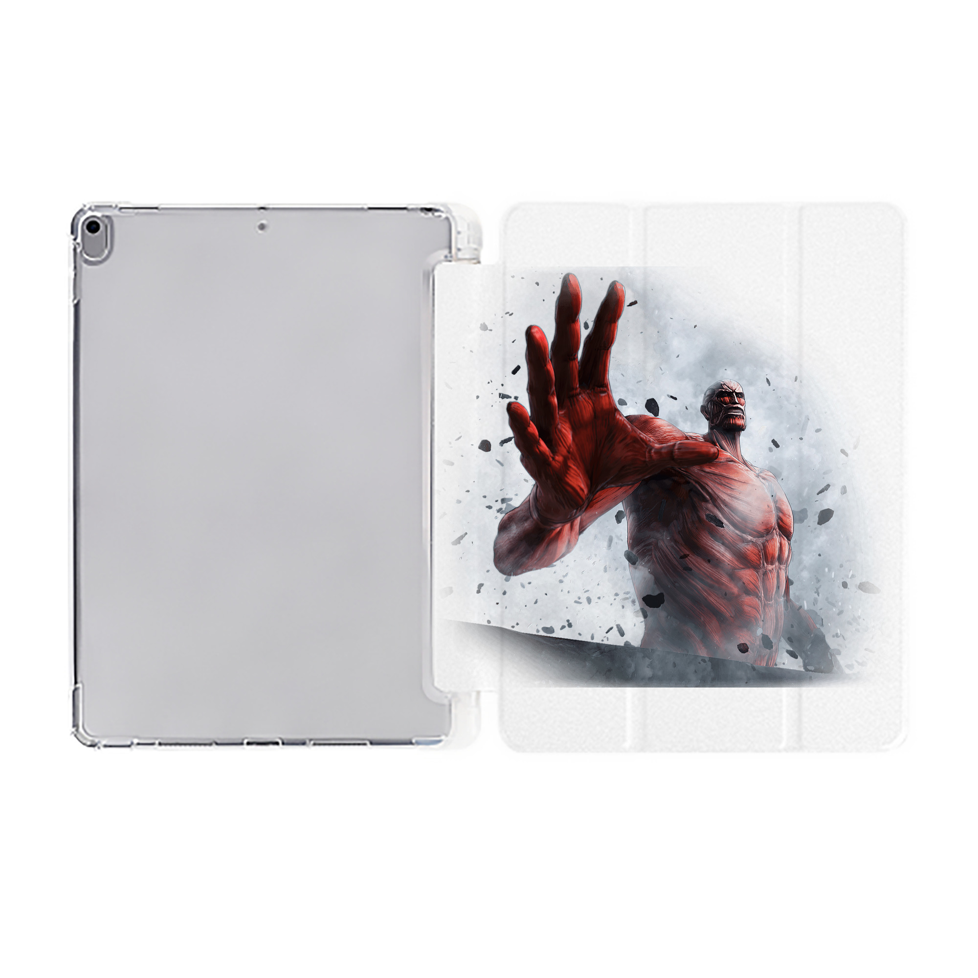 （画像用） 進撃の巨人 Attack on Titan IPad ケース ペン収納付き 三つ折りスタンド PUレザー×シリコン 対応機種9.5/10.5/10.9インチ